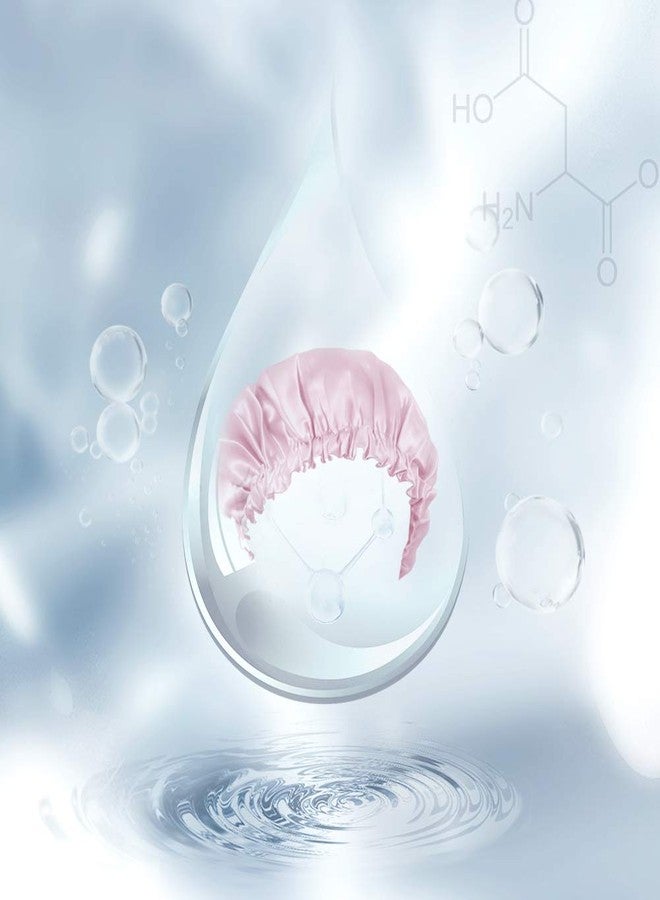 THXSILK Silk Bonnets, 22 Momme 100% Silk with HA, Extra Large, Double Layered, Reversible, Adjustable Elastic Night Sleep Caps for Women Hair Care -Charming Pink & Grey, M (For Short/Medium Hair) - Image 2